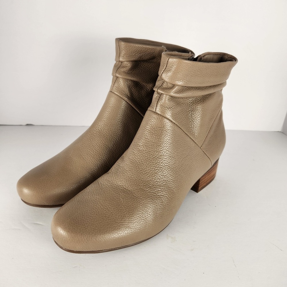 Abeo Taupe Leesa Women's Taupe‎ Leather Ankle Boots Size 9